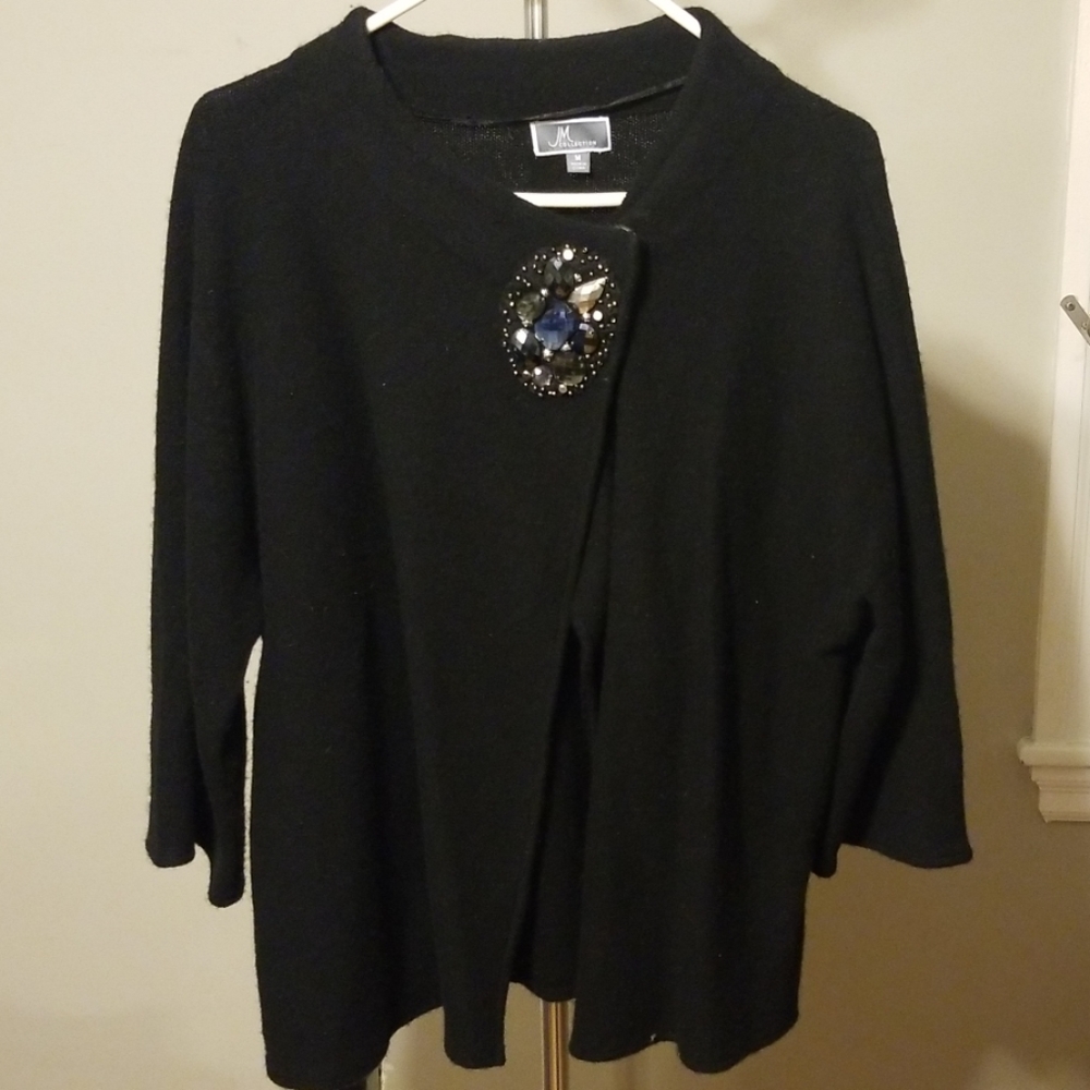 Wool black cardigan